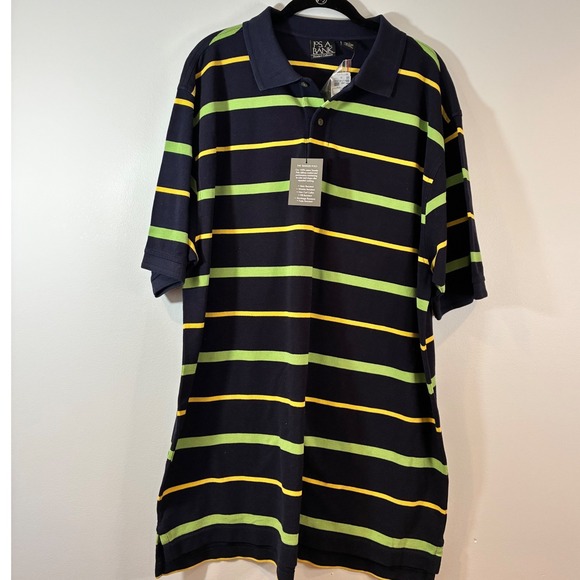 Jos. A. Bank Striped‎ Polo Shirt Traveler's Collection Short Sleeve Casual  XL - Picture 2 of 5
